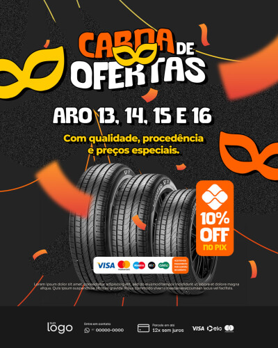 Tire Change Social Media Editable PSD